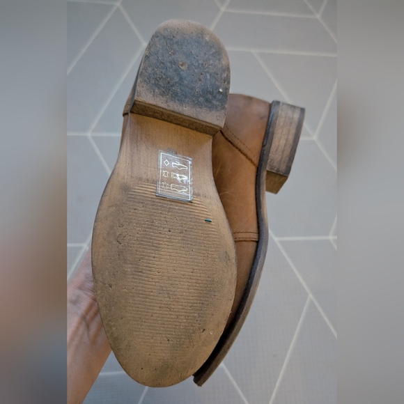 Brown leather booties - Picture 3 of 6